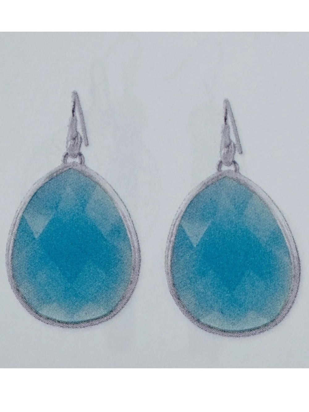 Stella & Dot | Earrings | Serenity Stone Drops | Aqua - Picture 2 of 8